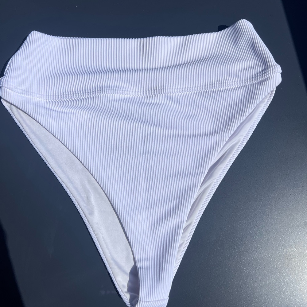Beach Riot Kids White Ribbed Bottoms